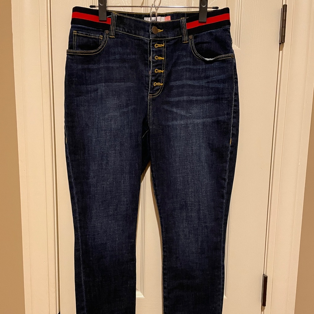 CABI button fly Skinny sz 8